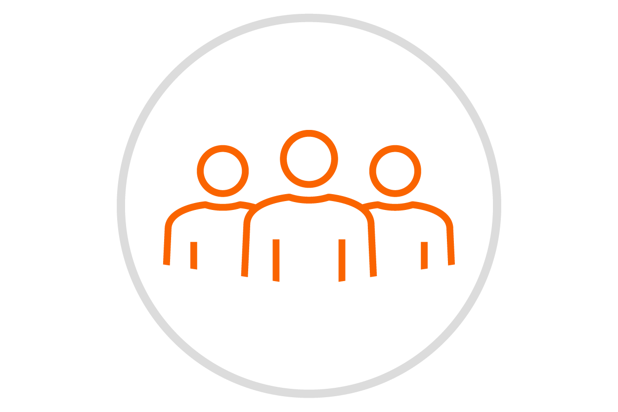 Icon with three people